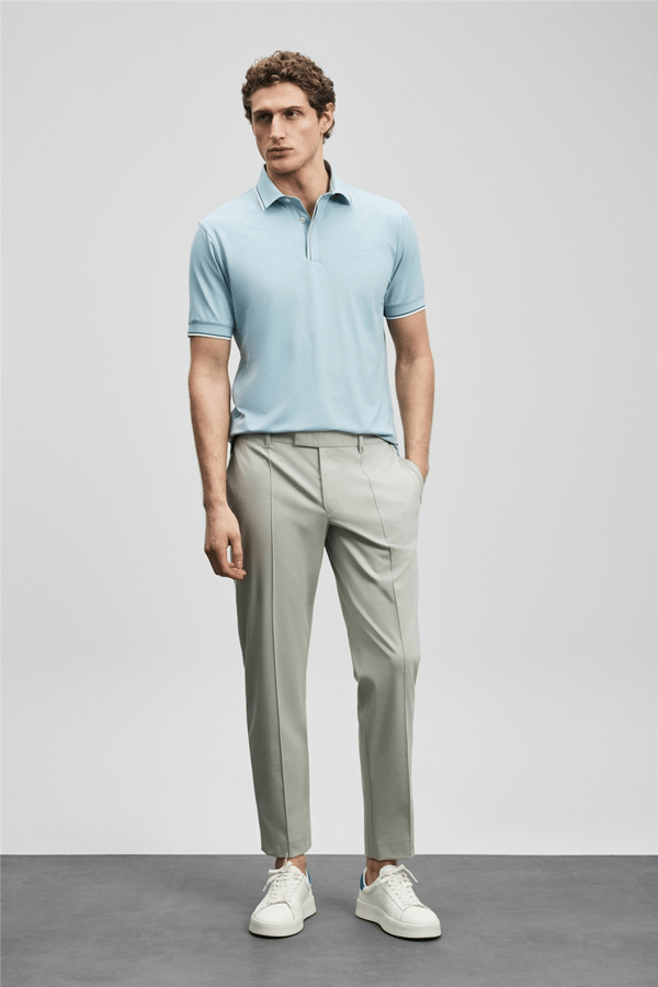Lufian 111040238 Levi Erkek Polo Tişört Açık Mavi