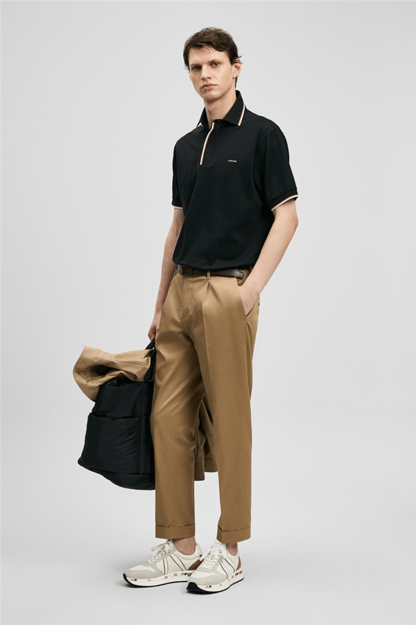 Lufian 111040238 Levi Erkek Polo Tişört Siyah