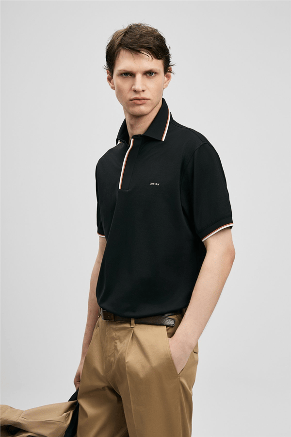 Lufian 111040238 Levi Erkek Polo Tişört Siyah