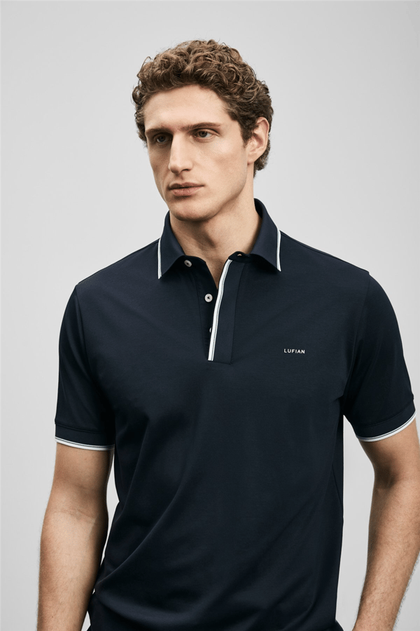 Lufian 111040238 Levi Erkek Polo Tişört Lacivert