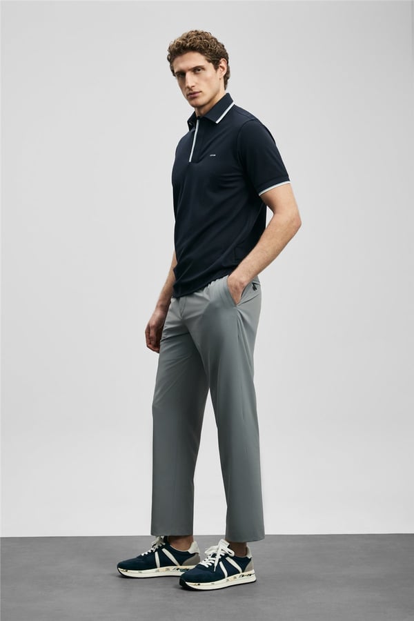 Lufian 111040238 Levi Erkek Polo Tişört Lacivert