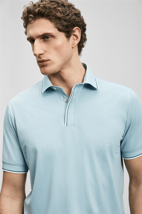 Lufian 111040238 Levi Erkek Polo Tişört Açık Mavi