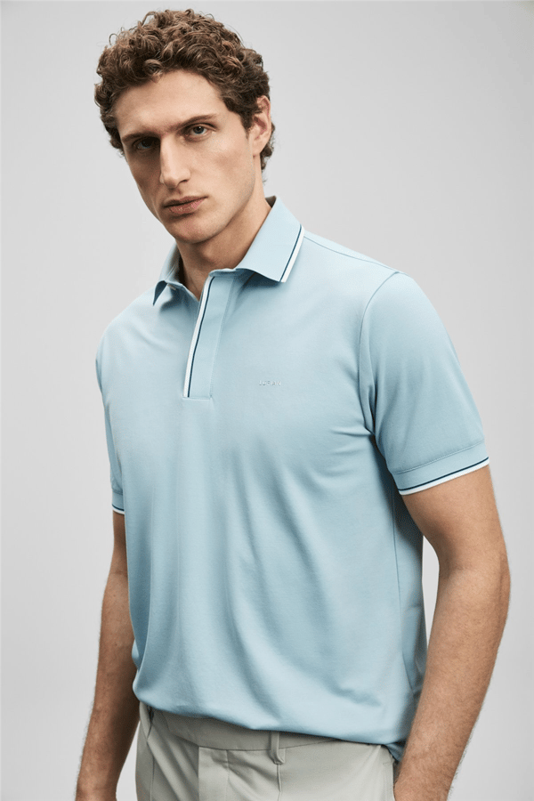 Lufian 111040238 Levi Erkek Polo Tişört Açık Mavi