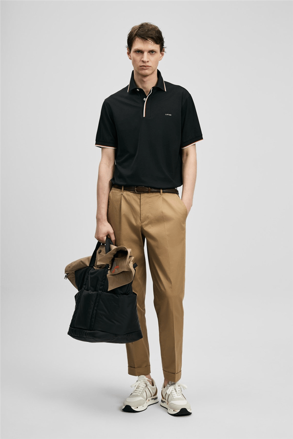 Lufian 111040238 Levi Erkek Polo Tişört Siyah