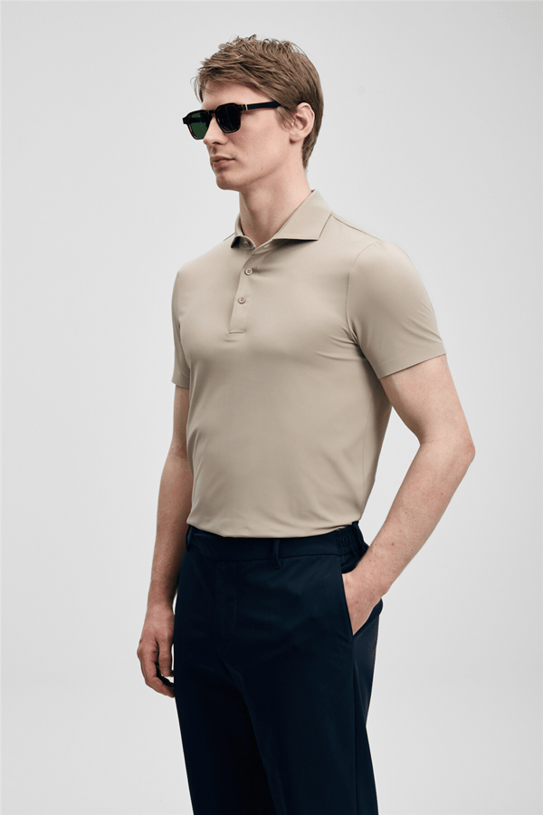 Lufian 111040240 Spencer Erkek Polo Tişört Toprak