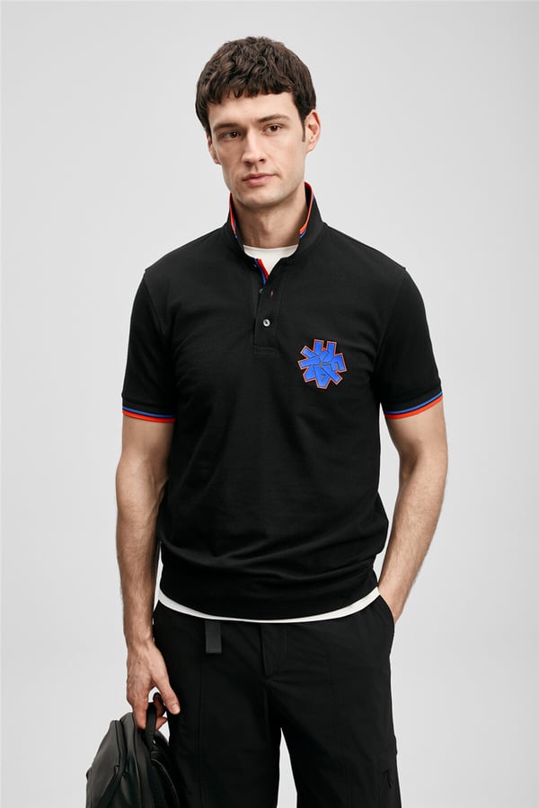 Lufian 111040244 Gavin Erkek Polo Tişört Siyah