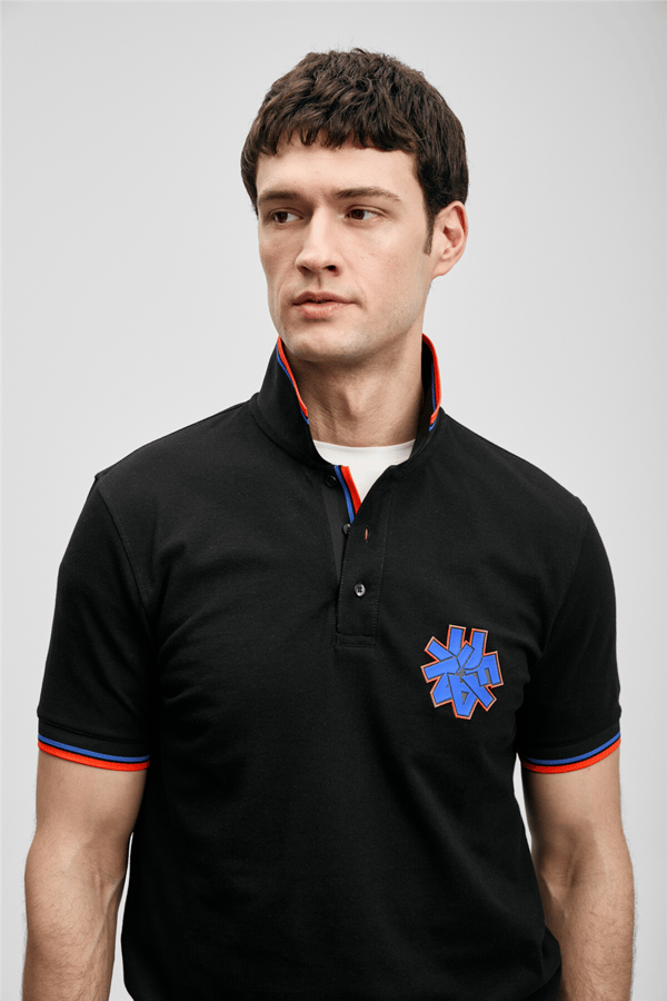 Lufian 111040244 Gavin Erkek Polo Tişört Siyah