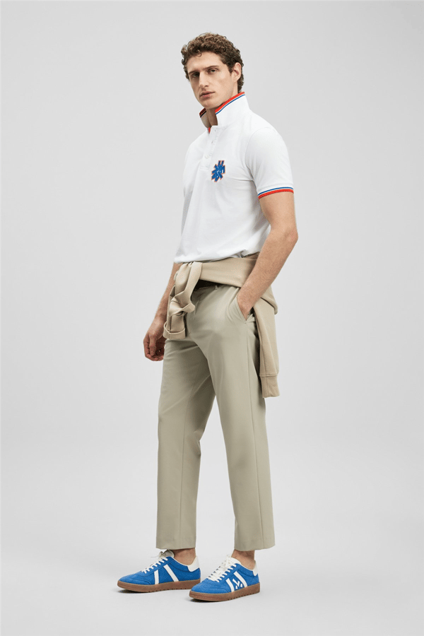 Lufian 111040244 Gavin Erkek Polo Tişört Kırık Beyaz