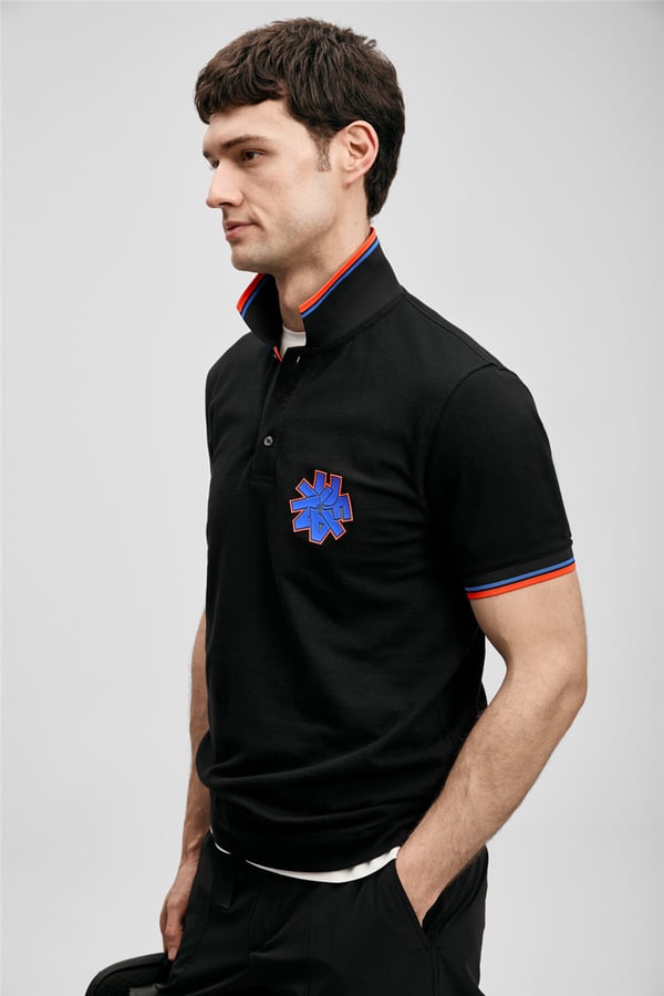 Lufian 111040244 Gavin Erkek Polo Tişört Siyah