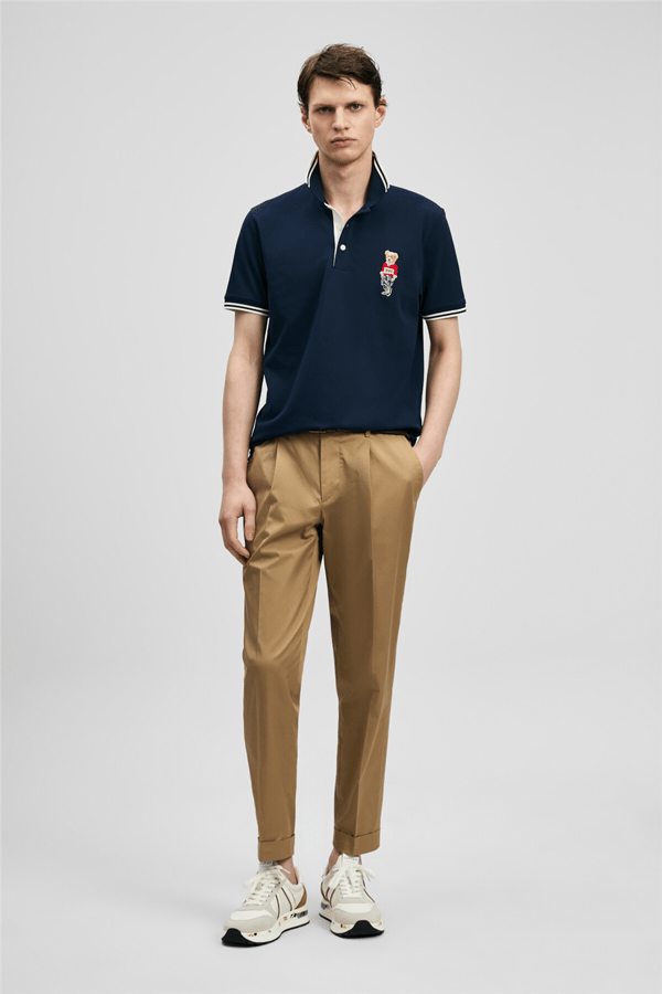 Lufian 111040245 Brady Erkek Polo Tişört Lacivert