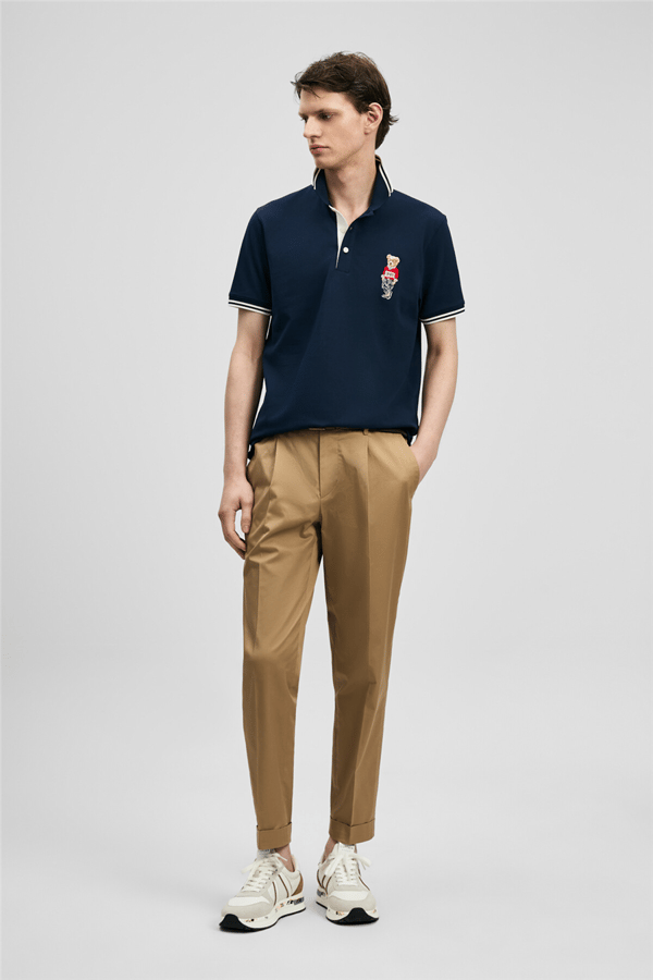 Lufian 111040245 Brady Erkek Polo Tişört Lacivert