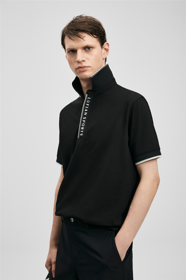 Lufian 111040252 Lord Erkek Polo Tişört Siyah