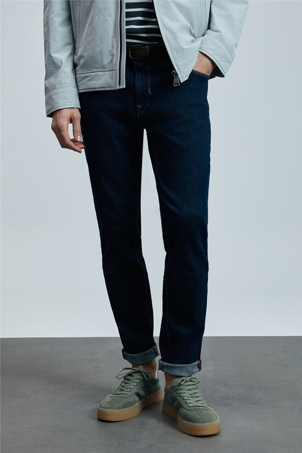 Lufian 111200186 Frencesco Erkek Denim Pantolon Mavi