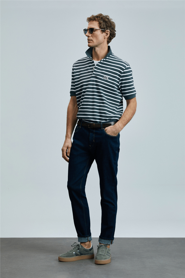 Lufian 111200186 Frencesco Erkek Denim Pantolon Mavi