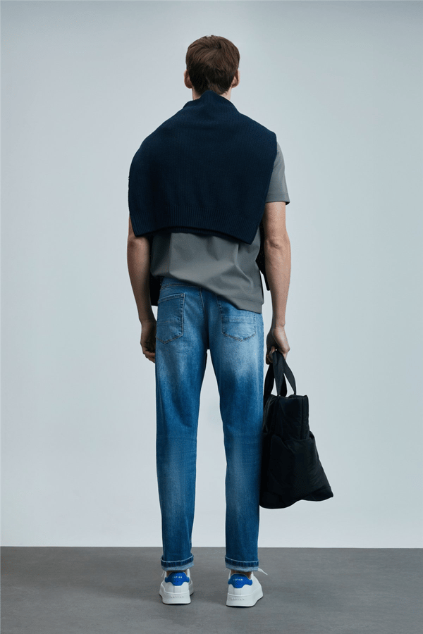 Lufian 111200196 Franz Erkek Denim Pantolon Mavi