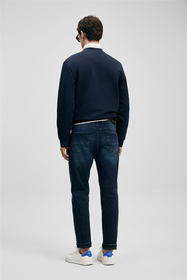 Lufian 111200222 Benedic Erkek Denim Pantolon Koyu Lacivert