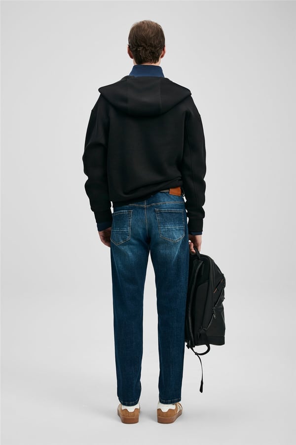 Lufian 111200223 Alex Erkek Denim Pantolon İndigo