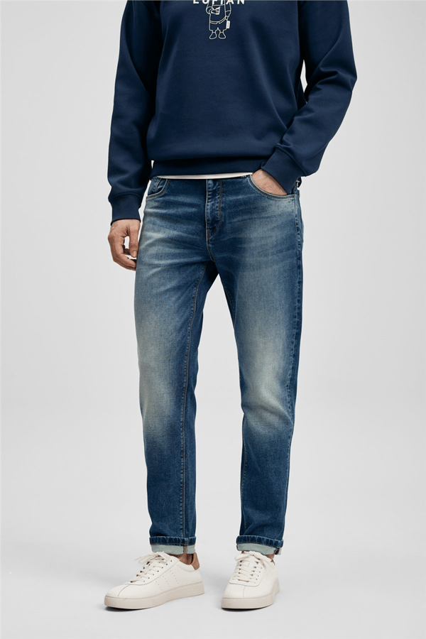 Lufian 111200226 Max Erkek Denim Pantolon Mavi