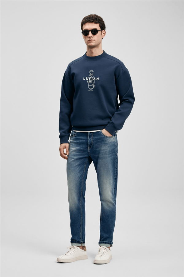 Lufian 111200226 Max Erkek Denim Pantolon Mavi