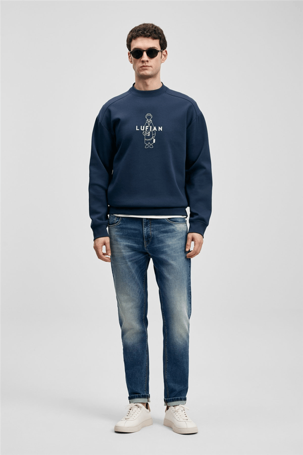 Lufian 111200226 Max Erkek Denim Pantolon Mavi
