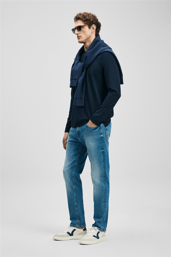 Lufian 111200230 Vernom Erkek Denim Pantolon Açık Mavi