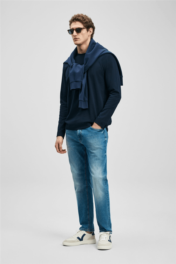 Lufian 111200230 Vernom Erkek Denim Pantolon Açık Mavi