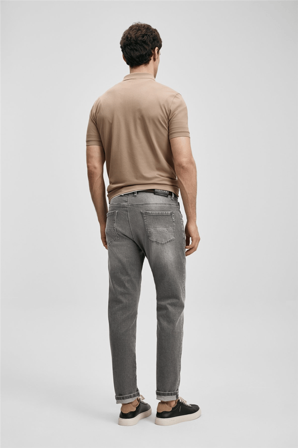 Lufian 111200245 Tony Erkek Denim Pantolon Açık Gri