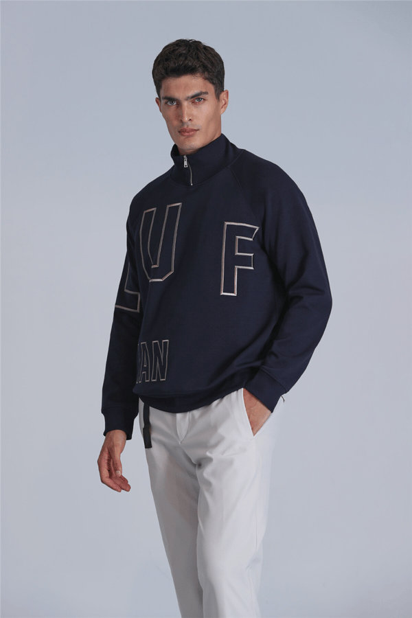 Lufian 112030131 Focus Erkek Sweatshirt Lacivert