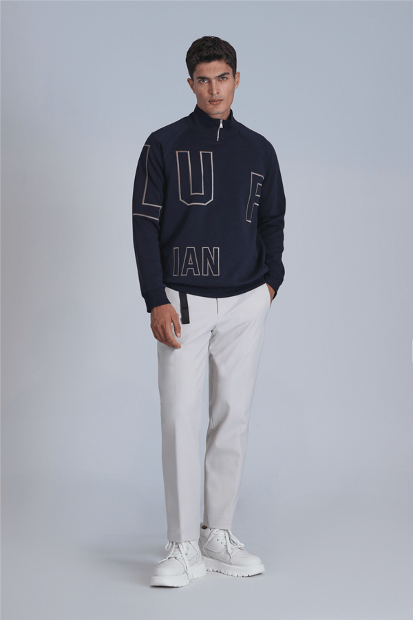 Lufian 112030131 Focus Erkek Sweatshirt Lacivert