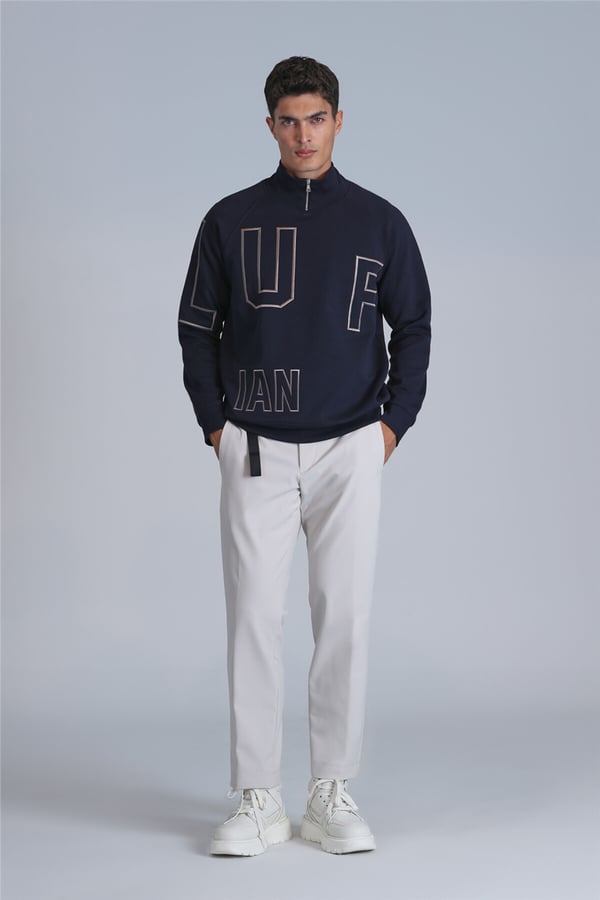 Lufian 112030131 Focus Erkek Sweatshirt Lacivert