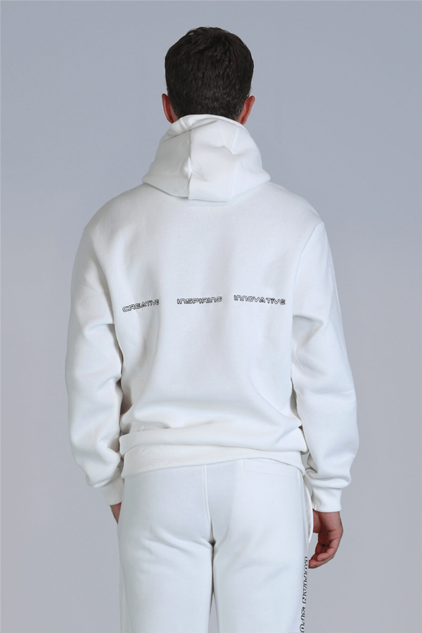 Lufian 112030152 Brave Erkek Sweatshirt Kırık Beyaz