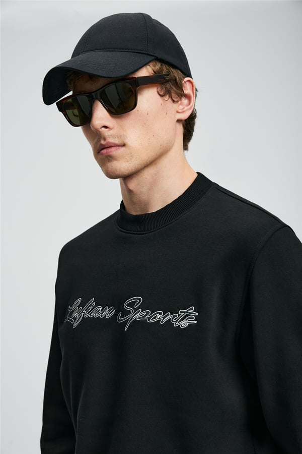 Lufian 112030170 Loved Erkek Sweatshirt Siyah
