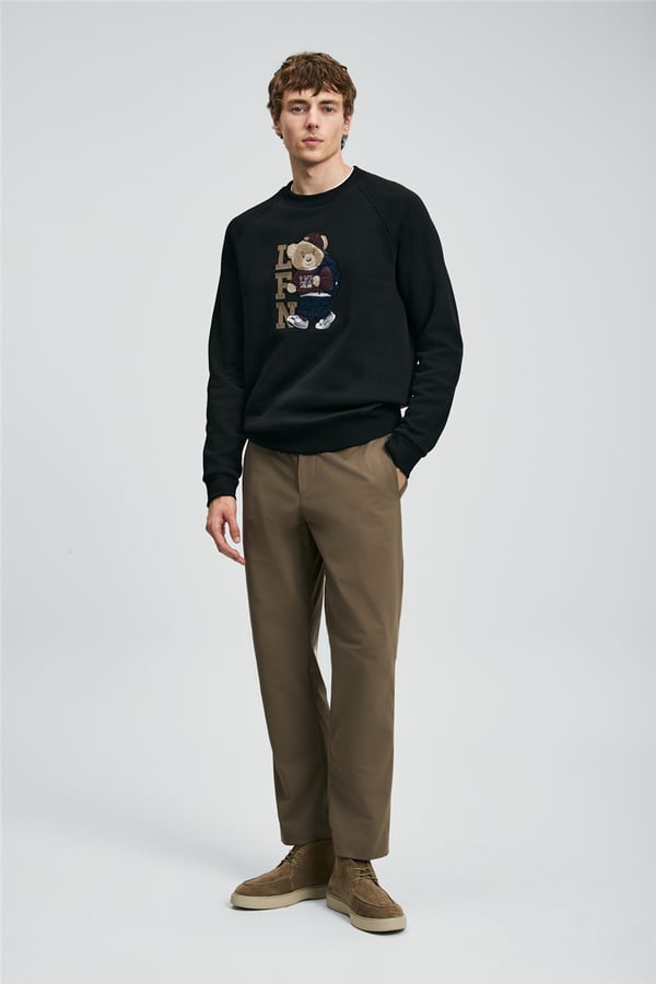 Lufian 112030172 Storm Erkek Sweatshirt Siyah