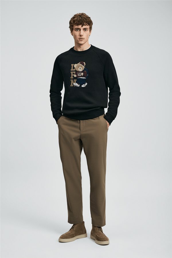 Lufian 112030172 Storm Erkek Sweatshirt Siyah