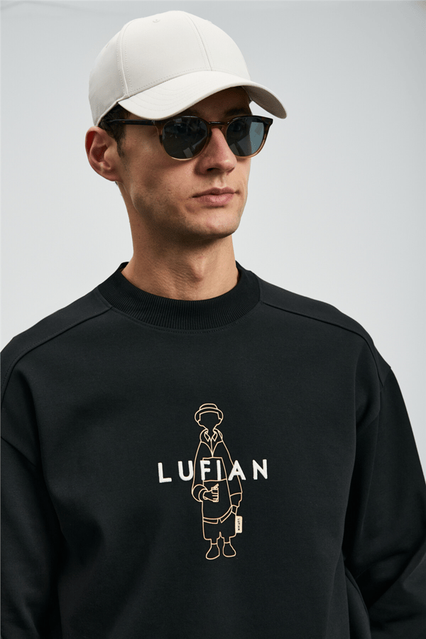 Lufian 112030175 Simba Erkek Sweatshirt Siyah