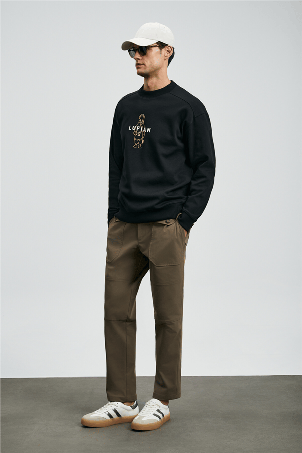 Lufian 112030175 Simba Erkek Sweatshirt Siyah