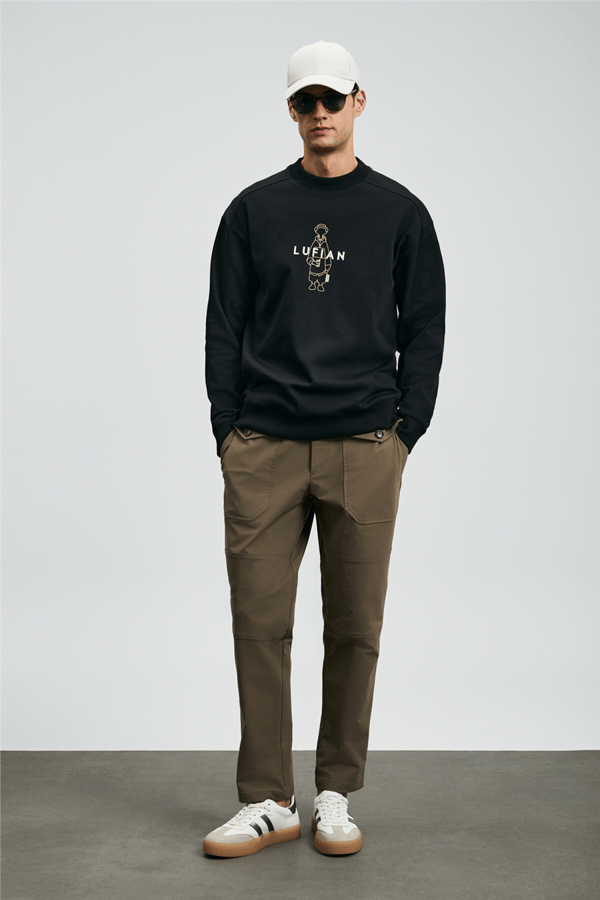 Lufian 112030175 Simba Erkek Sweatshirt Siyah