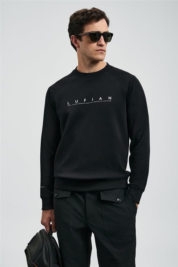 Lufian 112030177 Cooper Erkek Sweatshirt Siyah