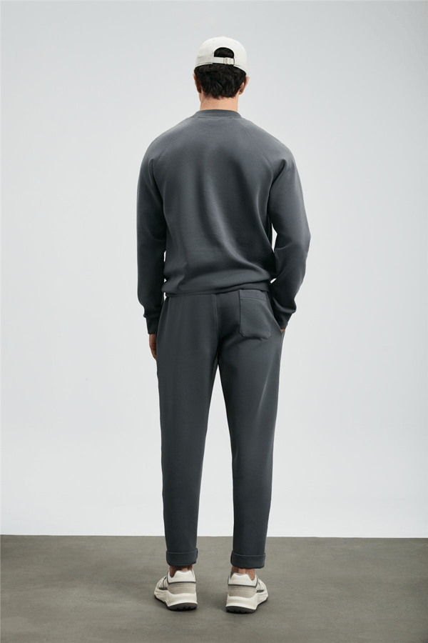 Lufian 112030179 Grant Erkek Sweatshirt Koyu Gri