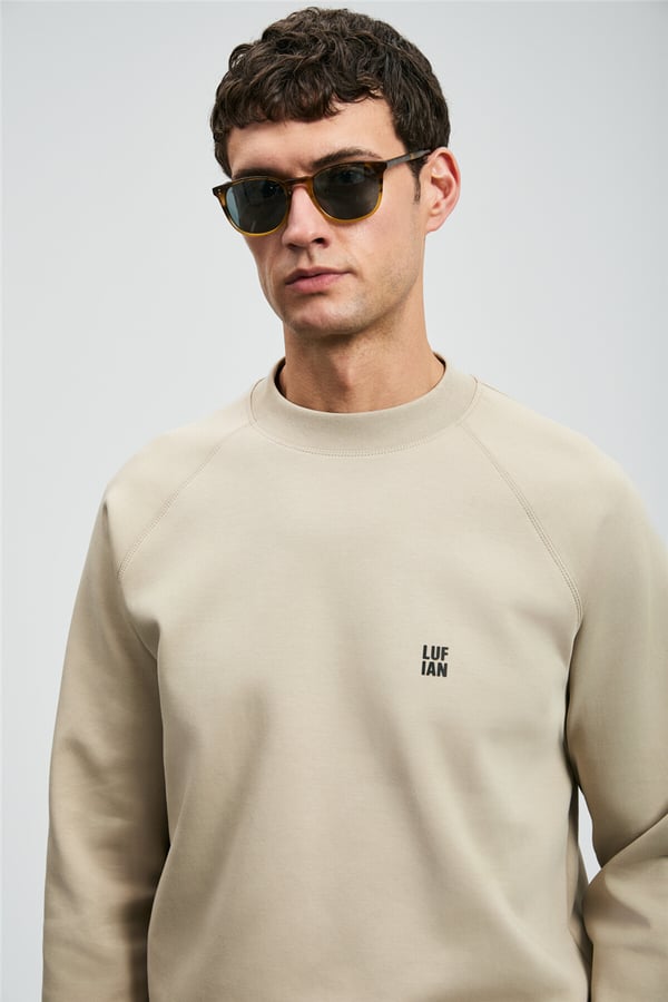 Lufian 112030179 Grant Erkek Sweatshirt Bej