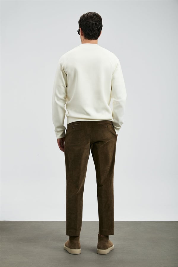 Lufian 112030179 Grant Erkek Sweatshirt Kırık Beyaz