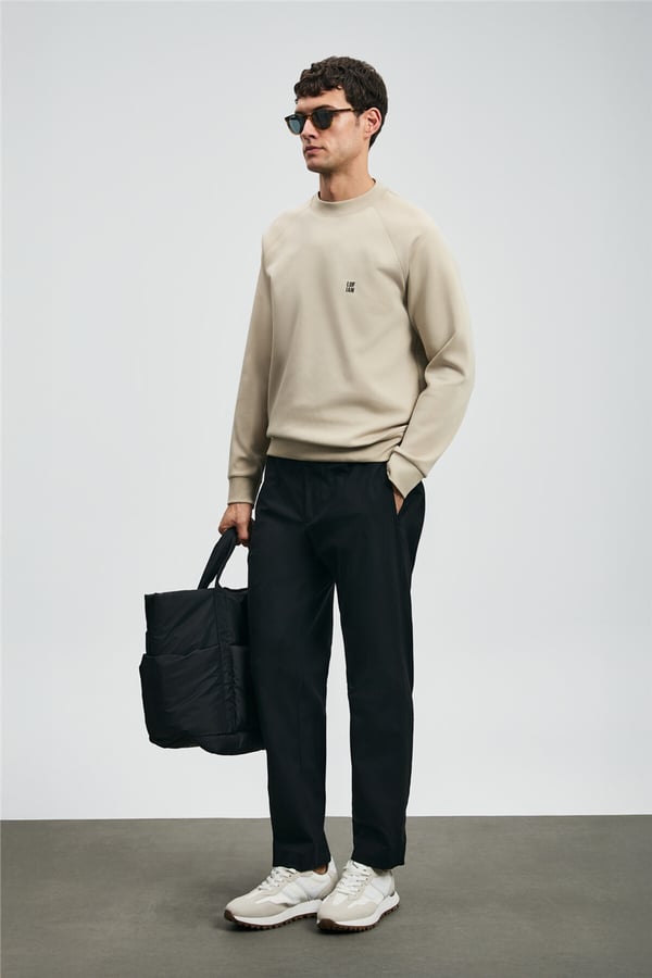 Lufian 112030179 Grant Erkek Sweatshirt Bej