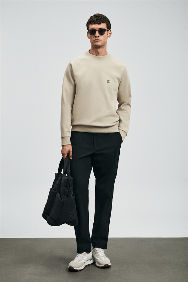 Lufian 112030179 Grant Erkek Sweatshirt Bej
