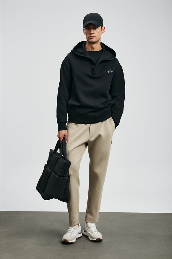 Lufian 112030180 Road Erkek Sweatshirt Siyah