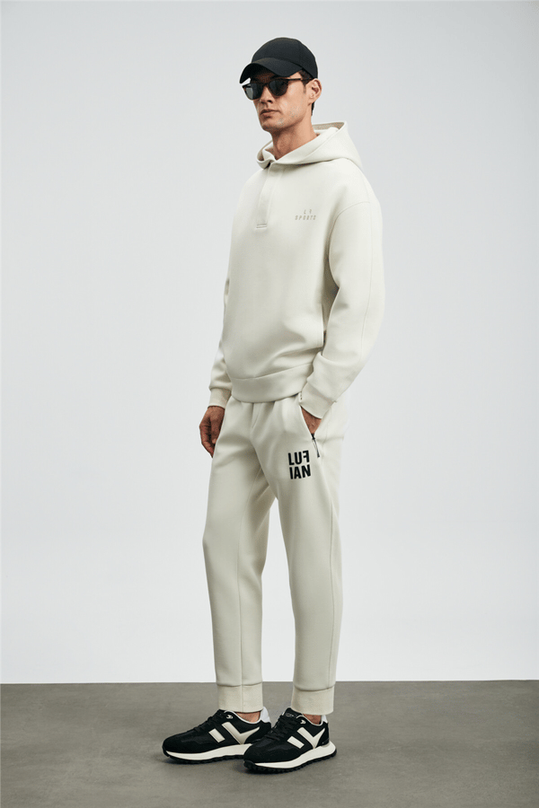 Lufian 112030180 Road Erkek Sweatshirt Kırık Beyaz