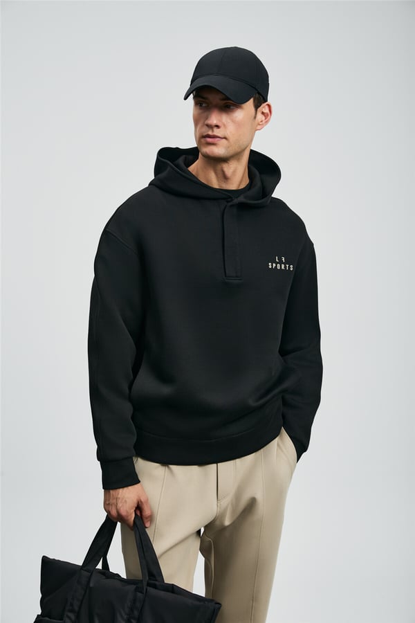Lufian 112030180 Road Erkek Sweatshirt Siyah