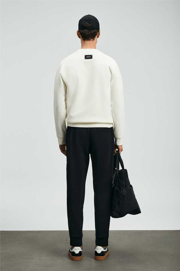 Lufian 112030181 Cosmo Erkek Sweatshirt Kırık Beyaz