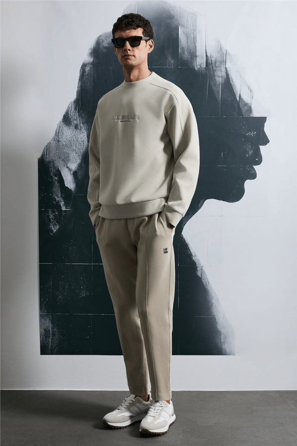 Lufian 112030182 Dark Erkek Sweatshirt Ekru