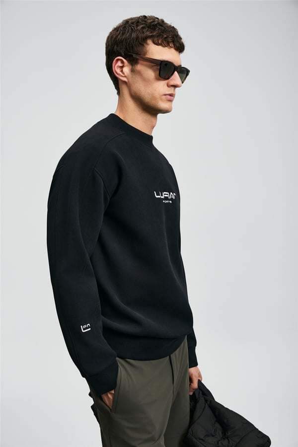 Lufian 112030182 Dark Erkek Sweatshirt Siyah