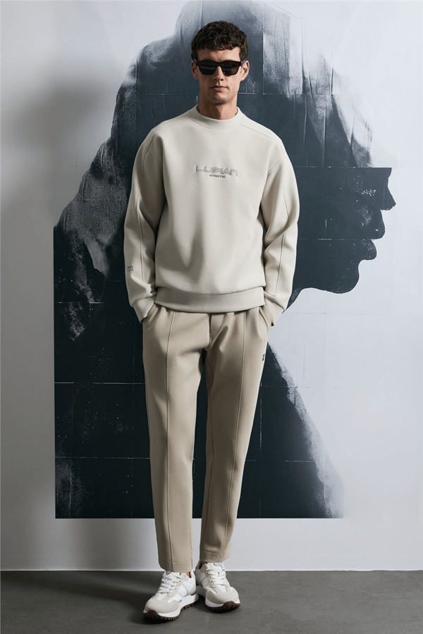 Lufian 112030182 Dark Erkek Sweatshirt Ekru